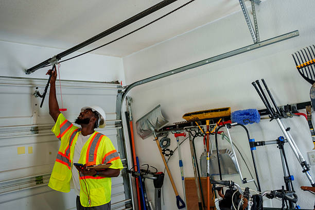 Professional Garage Door Roller Replacement technician working in Schererville, IN